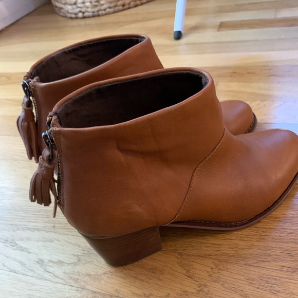 toms ankle boots - cognac leather size 6.5 - Picture 5 of 5